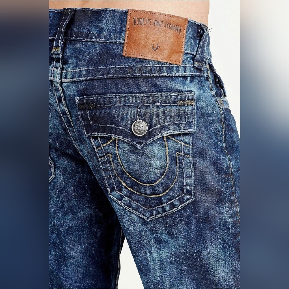 NWT True Religion Ricky W Flap Super T Jeans Size 36